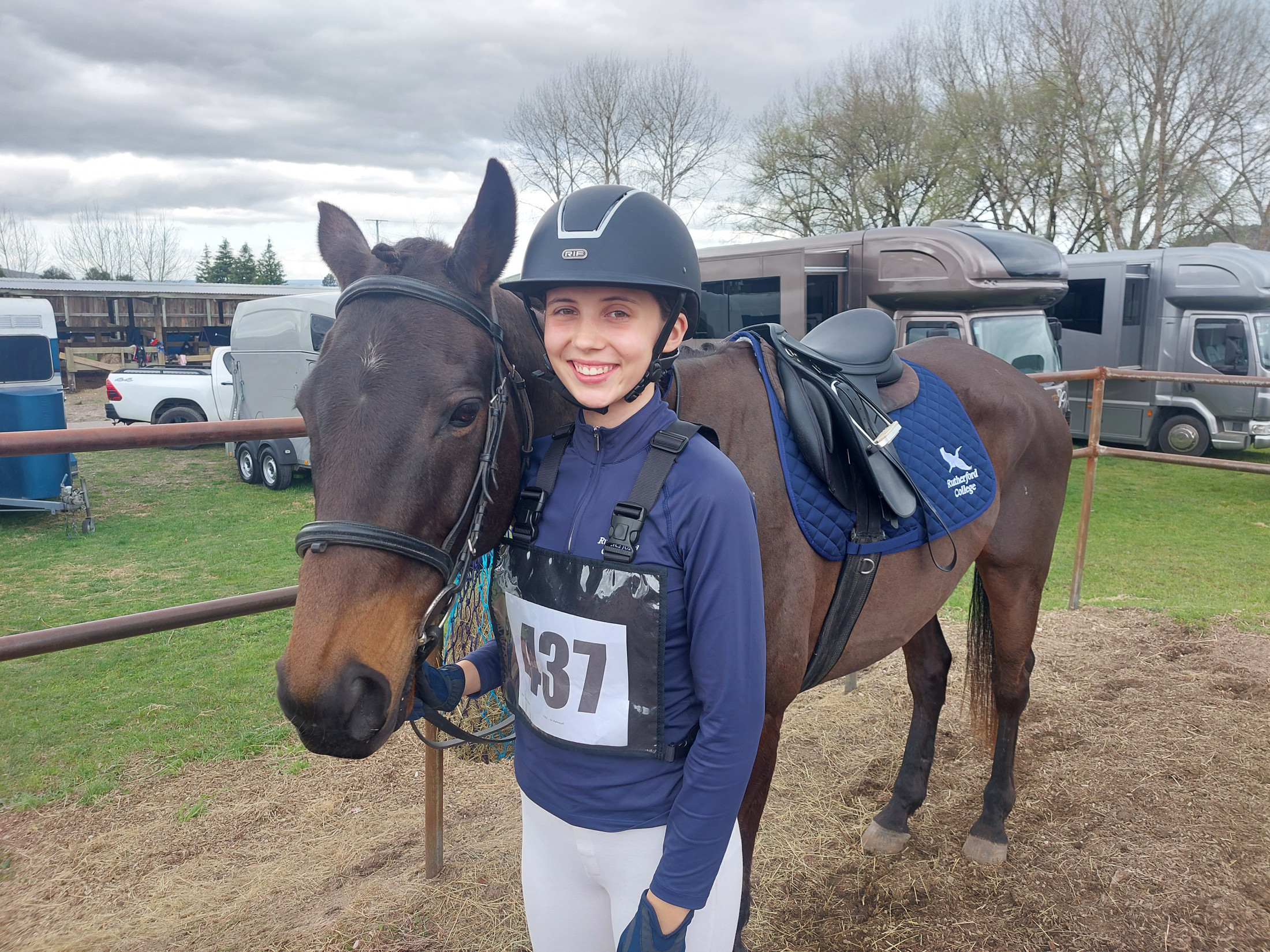 Grace O'Sullivan competes at North Island Secondary School Equestrian Championships