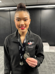 Myra Tan shines are the New Zealand Schools Rhythmic Gymnastics championship