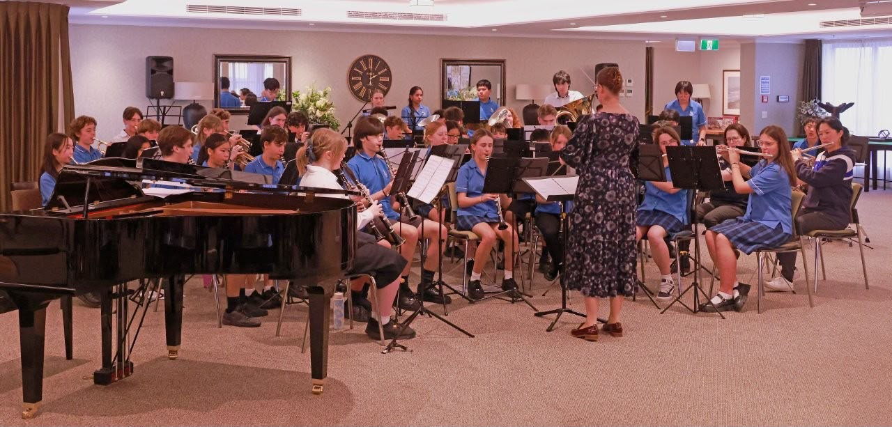 Rutherford College Concert Band Delights Local Residents