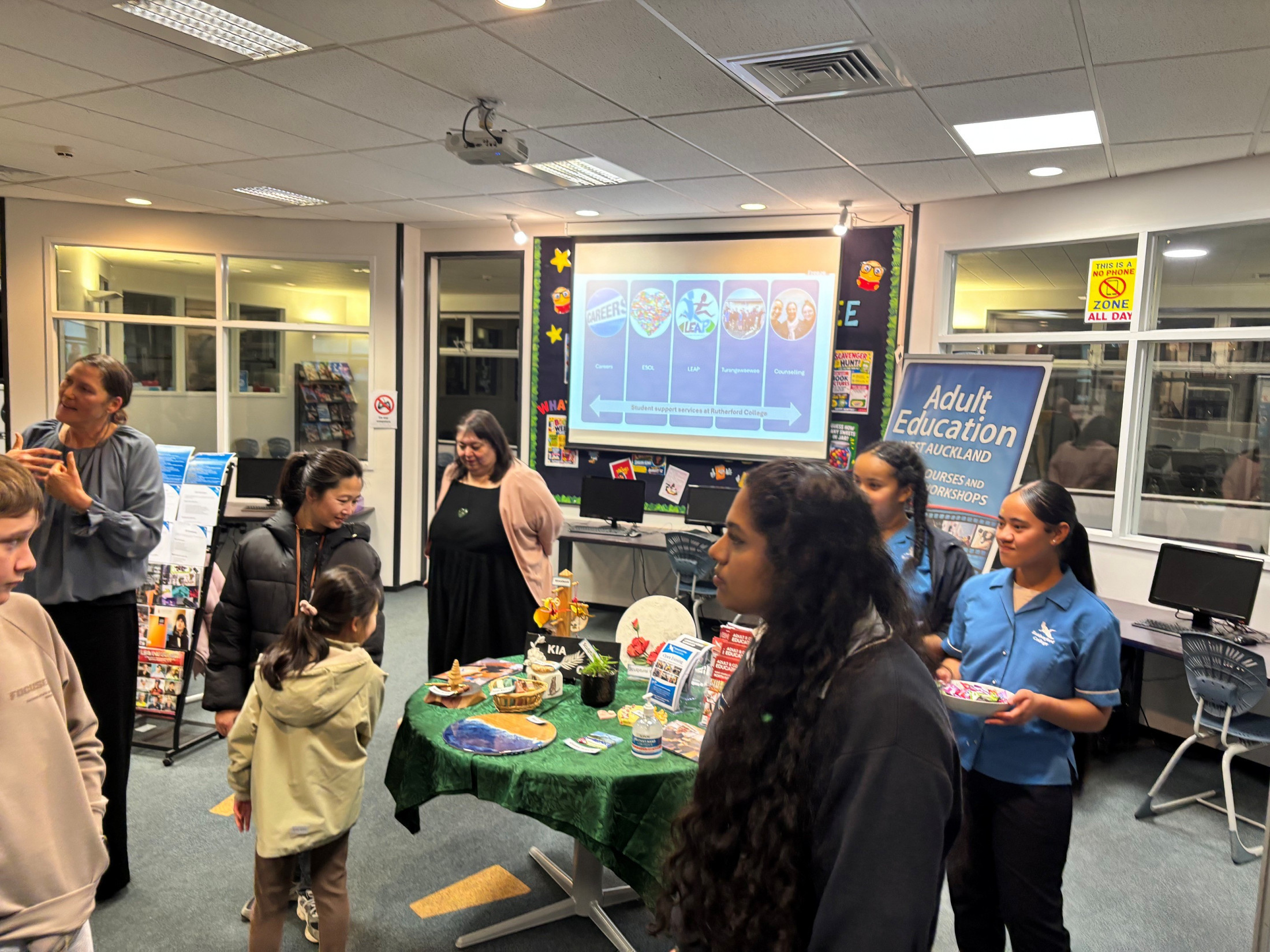 Community Education participating in the Rutherford College Open Evening event